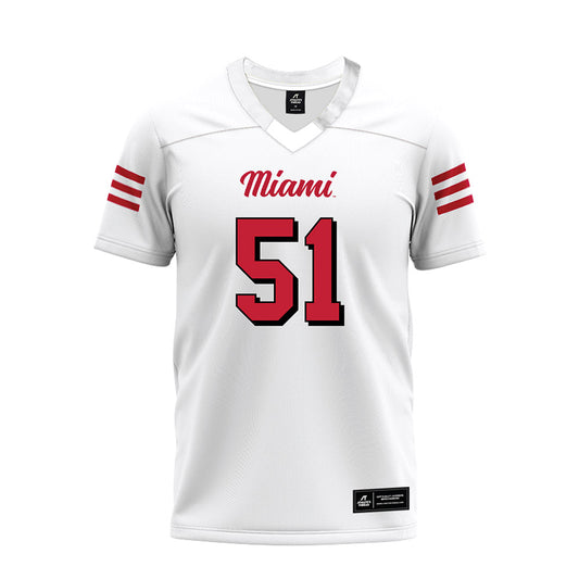 Miami of Ohio - NCAA Football : Eric Smith - 2024 White Premium Football Jersey-0