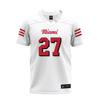 Miami of Ohio - NCAA Football : London Vickroy - 2024 White Premium Football Jersey-0