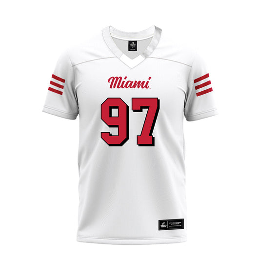 Miami of Ohio - NCAA Football : William Goodvine III - 2024 White Premium Football Jersey-0