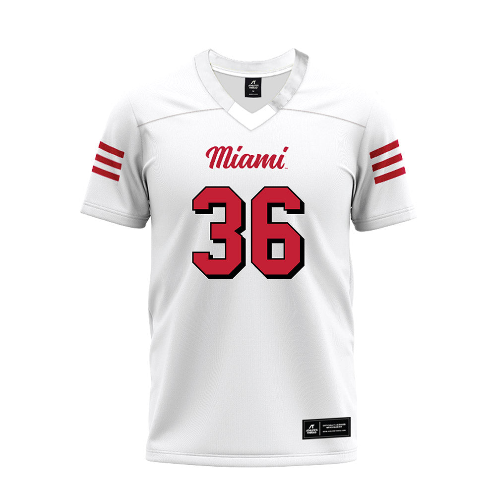 Miami of Ohio - NCAA Football : Tommy Thies - 2024 White Premium Football Jersey-0