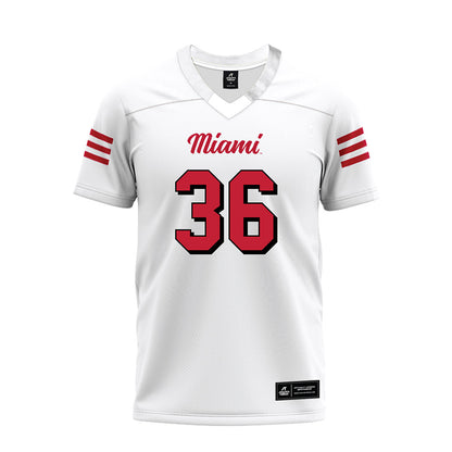 Miami of Ohio - NCAA Football : Tommy Thies - 2024 White Premium Football Jersey-0