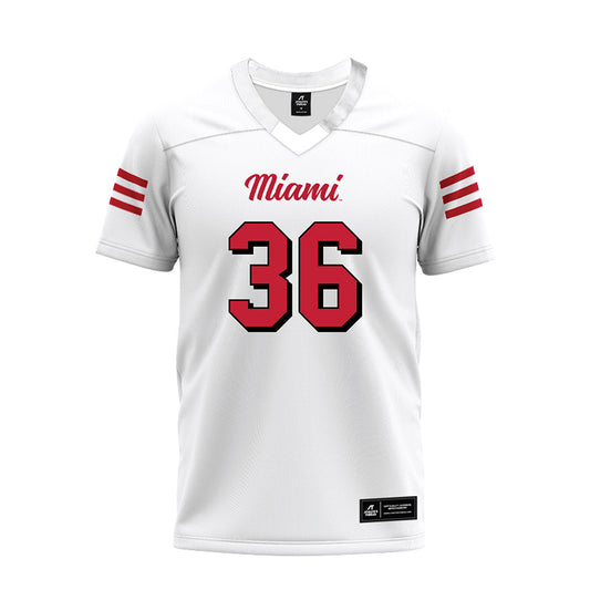Miami of Ohio - NCAA Football : Tommy Thies - 2024 White Premium Football Jersey-0