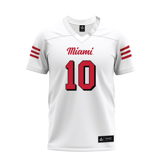 Miami of Ohio - NCAA Football : Lynel Billups-Williams - 2024 White Premium Football Jersey-0
