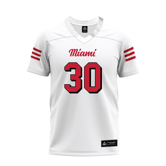 Miami of Ohio - NCAA Football : Josh Ringer - 2024 White Premium Football Jersey-0