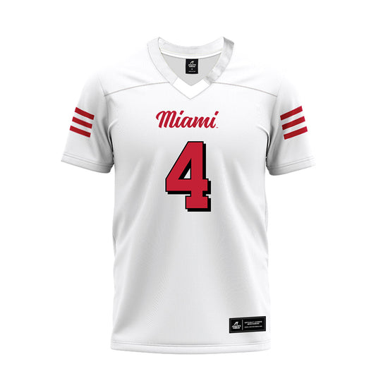Miami of Ohio - NCAA Football : Devin Hyatt - 2024 White Premium Football Jersey-0
