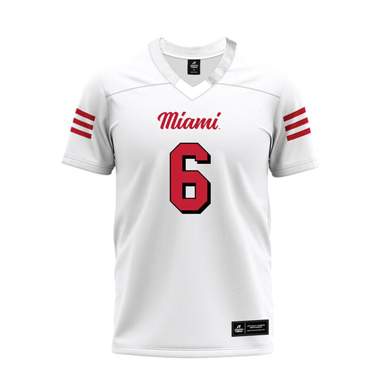 Miami of Ohio - NCAA Football : Caleb Heavner - 2024 White Premium Football Jersey-0