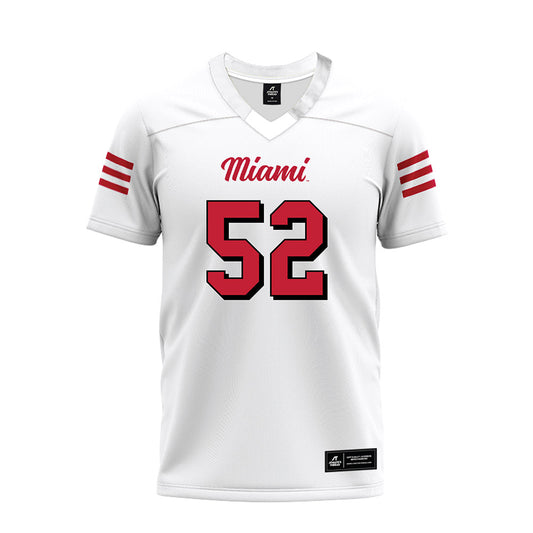 Miami of Ohio - NCAA Football : Marcus Moore Jr - 2024 White Premium Football Jersey-0