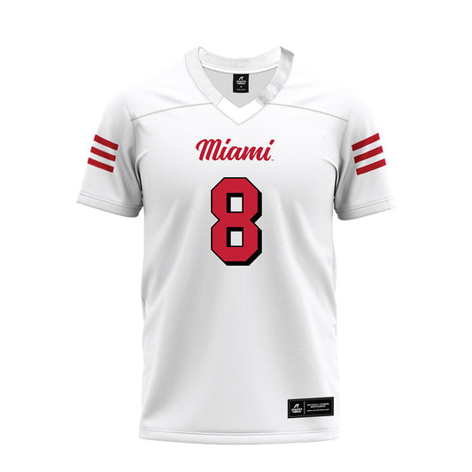 Miami of Ohio - NCAA Football : Damarion Witten - 2024 White Premium Football Jersey-0