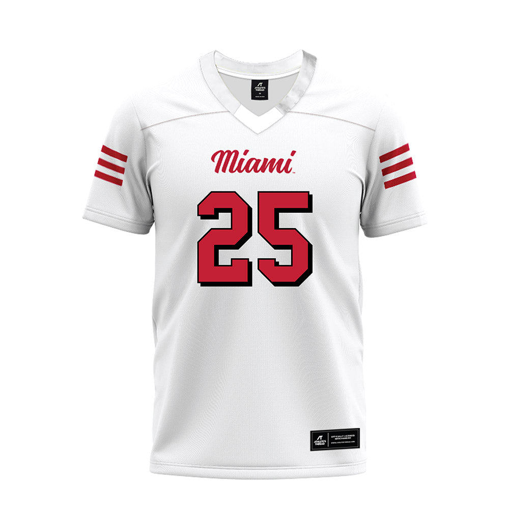 Miami of Ohio - NCAA Football : Mitchell Bolden - 2024 White Premium Football Jersey-0