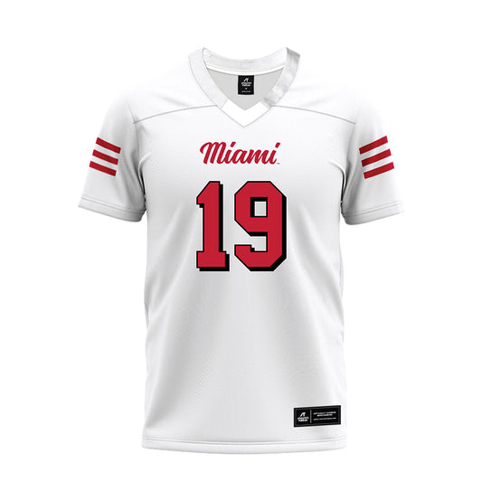 Miami of Ohio - NCAA Football : Luke Berry - 2024 White Premium Football Jersey-0