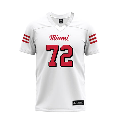 Miami of Ohio - NCAA Football : Kris Manu - 2024 White Premium Football Jersey-0