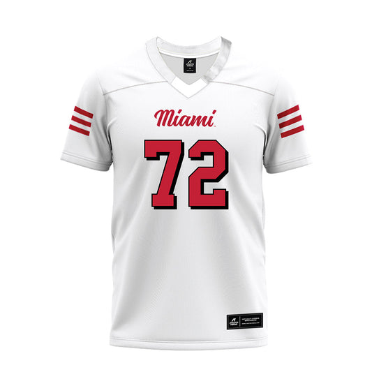 Miami of Ohio - NCAA Football : Kris Manu - 2024 White Premium Football Jersey-0