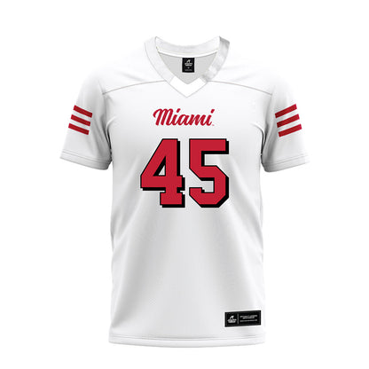 Miami of Ohio - NCAA Football : Ryan Stolarski - 2024 White Premium Football Jersey-0
