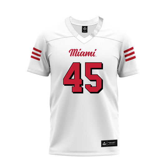 Miami of Ohio - NCAA Football : Ryan Stolarski - 2024 White Premium Football Jersey-0