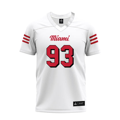 Miami of Ohio - NCAA Football : Logan Howell - 2024 White Premium Football Jersey-0