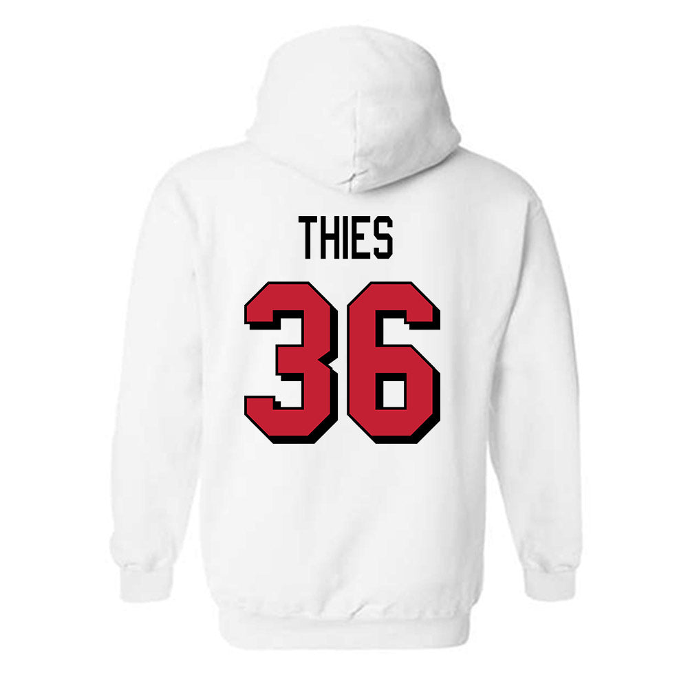 Miami of Ohio - NCAA Football : Tommy Thies - 2024 Replica Shersey Hooded Sweatshirt-1