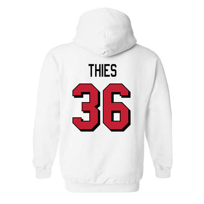 Miami of Ohio - NCAA Football : Tommy Thies - 2024 Replica Shersey Hooded Sweatshirt-1