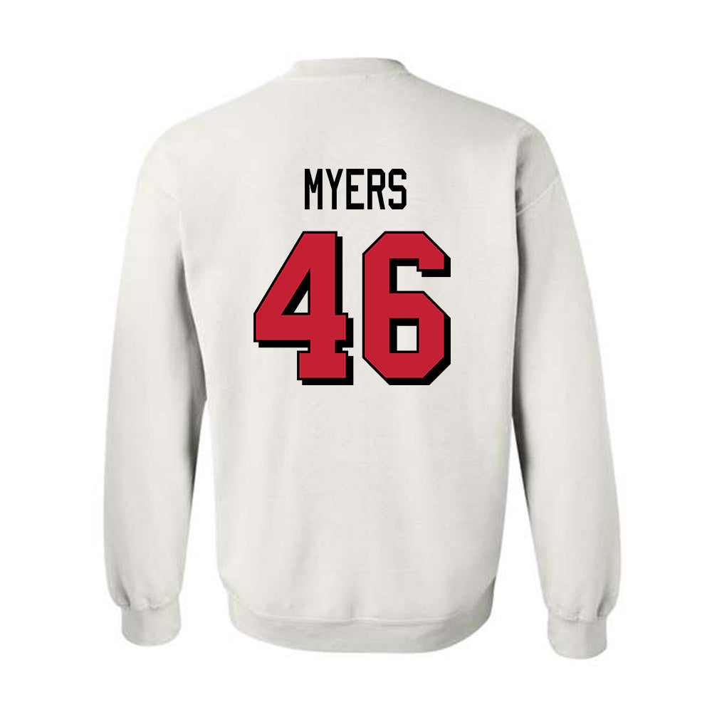 Miami of Ohio - NCAA Football : Luke Myers - 2024 Replica Shersey Crewneck Sweatshirt-1