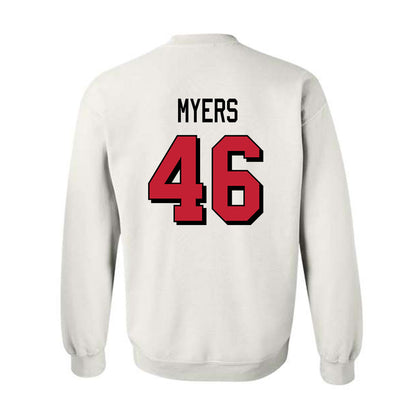Miami of Ohio - NCAA Football : Luke Myers - 2024 Replica Shersey Crewneck Sweatshirt-1