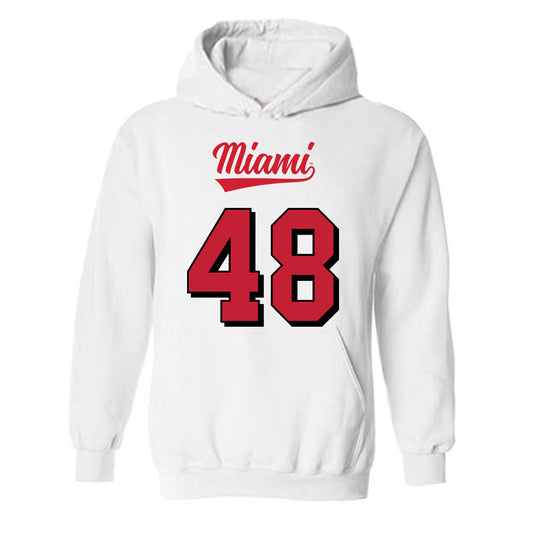Miami of Ohio - Football Alumni : Chase Becker - 2024 Replica Shersey Hooded Sweatshirt