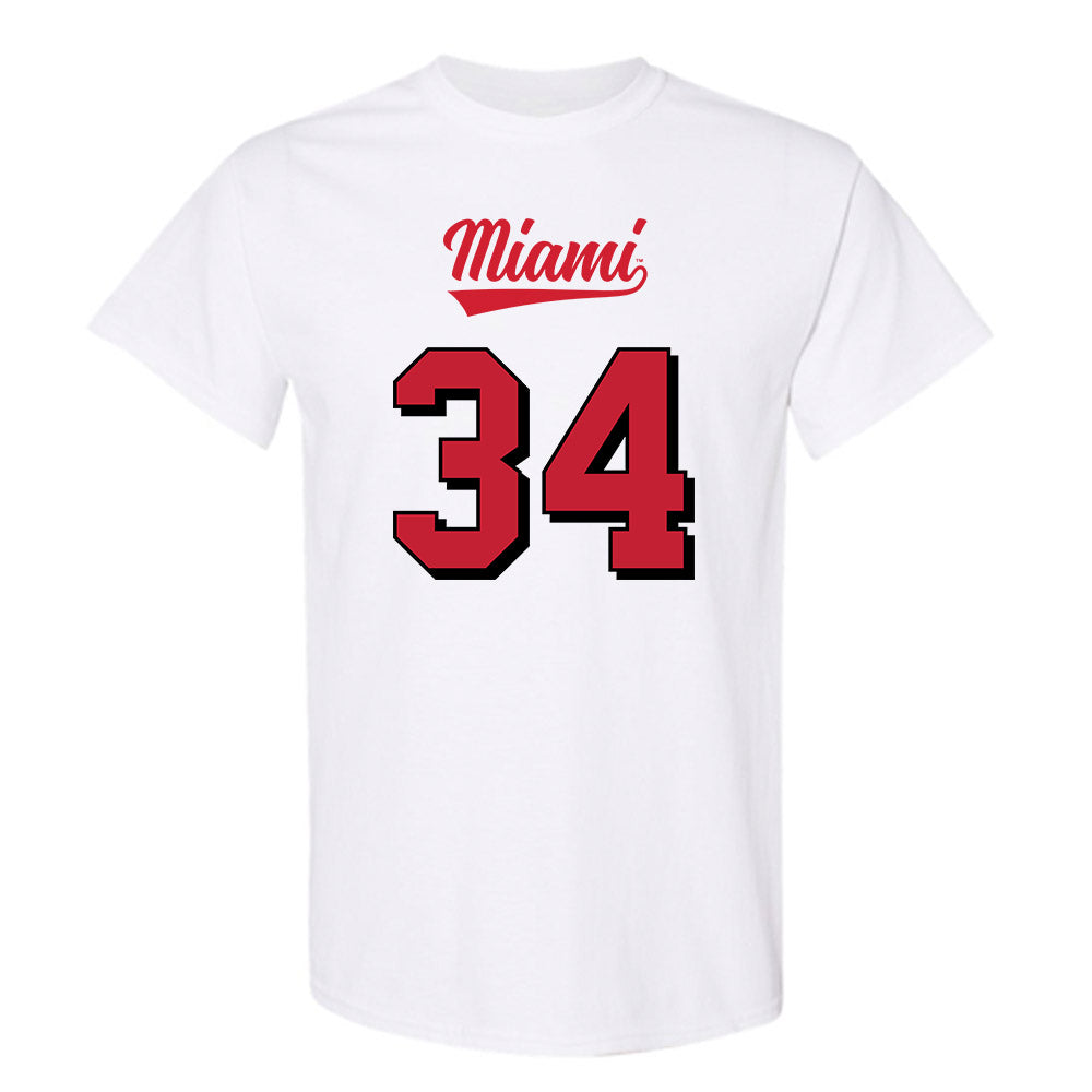 Miami of Ohio - NCAA Football : Amir Morelan - 2024 Replica Shersey T-Shirt-0