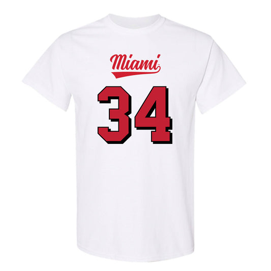 Miami of Ohio - NCAA Football : Amir Morelan - 2024 Replica Shersey T-Shirt-0