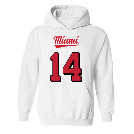 Miami of Ohio - NCAA Football : D'Shawntae Jones - 2024 Replica Shersey Hooded Sweatshirt-0