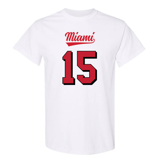Miami of Ohio - NCAA Football : Christian Ross - 2024 Replica Shersey T-Shirt-0