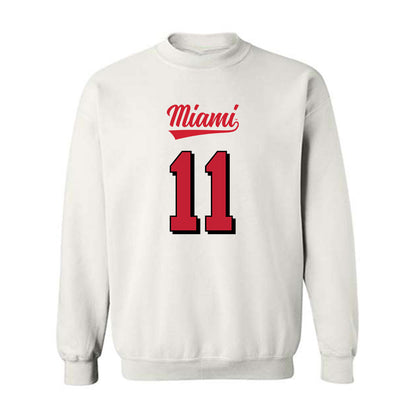 Miami of Ohio - NCAA Football : Drew Bellisari - 2024 Replica Shersey Crewneck Sweatshirt-0