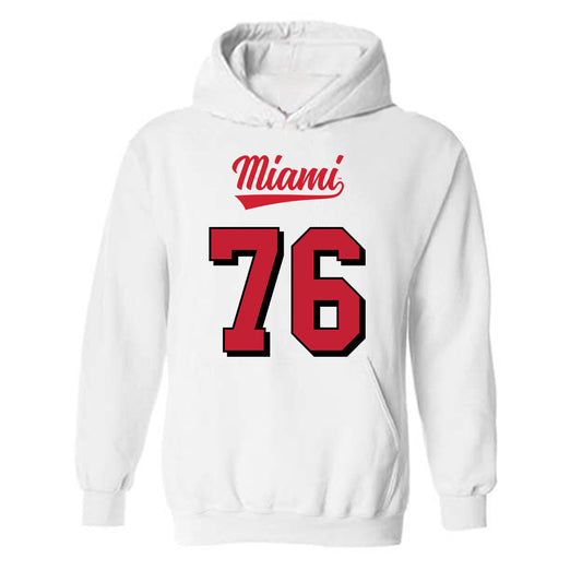 Miami of Ohio - NCAA Football : Brian Beidatsch - 2024 Replica Shersey Hooded Sweatshirt-0