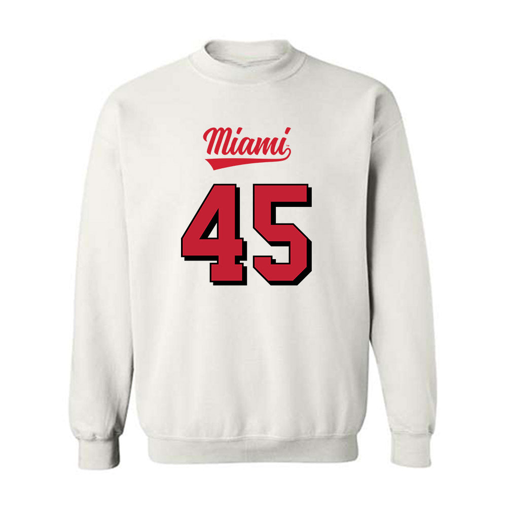 Miami of Ohio - NCAA Football : Ryan Stolarski - 2024 Replica Shersey Crewneck Sweatshirt-0