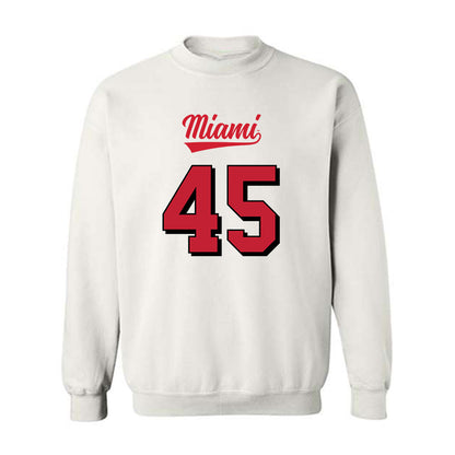 Miami of Ohio - NCAA Football : Ryan Stolarski - 2024 Replica Shersey Crewneck Sweatshirt-0