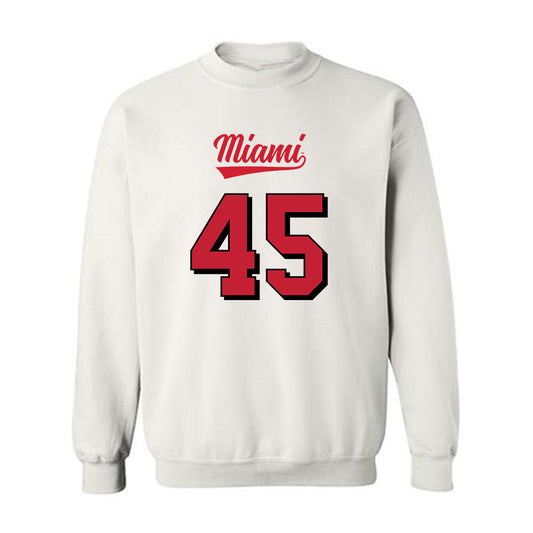 Miami of Ohio - NCAA Football : Ryan Stolarski - 2024 Replica Shersey Crewneck Sweatshirt-0