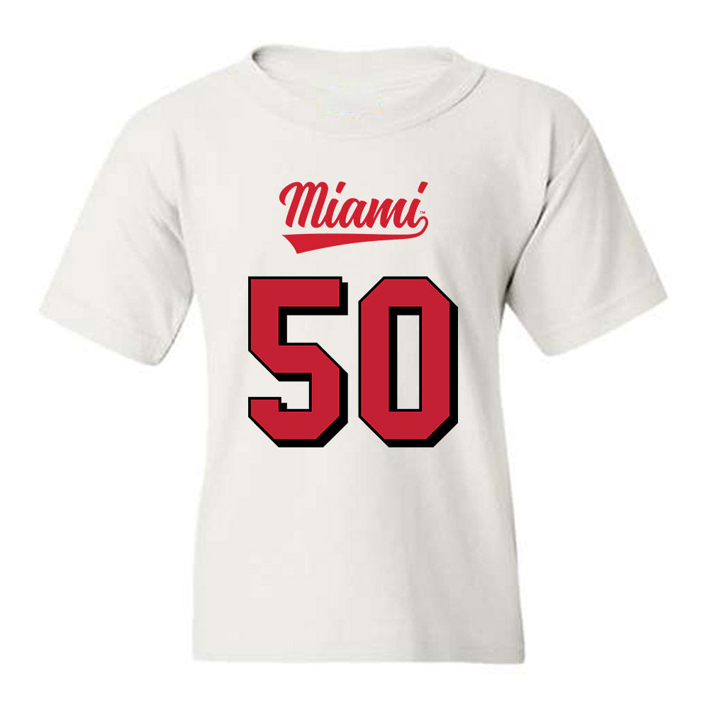 Miami of Ohio - NCAA Football : Zach Hultgren - 2024 Replica Shersey Youth T-Shirt-0