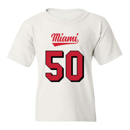 Miami of Ohio - NCAA Football : Zach Hultgren - 2024 Replica Shersey Youth T-Shirt-0