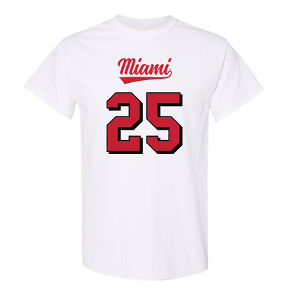 Miami of Ohio - NCAA Football : Ike Steward - 2024 Replica Shersey T-Shirt-0