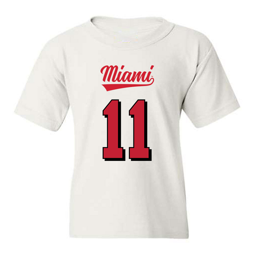 Miami of Ohio - NCAA Football : Drew Bellisari - 2024 Replica Shersey Youth T-Shirt-0