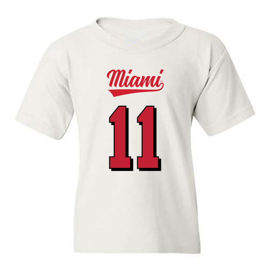 Miami of Ohio - NCAA Football : Drew Bellisari - 2024 Replica Shersey Youth T-Shirt-0