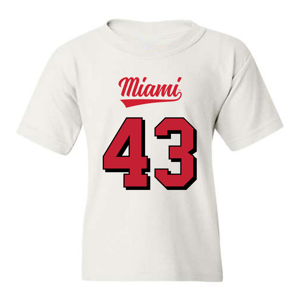 Miami of Ohio - NCAA Football : Grant Lyons - 2024 Replica Shersey Youth T-Shirt