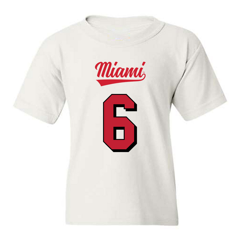 Miami of Ohio - NCAA Football : Caleb Heavner - 2024 Replica Shersey Youth T-Shirt-0
