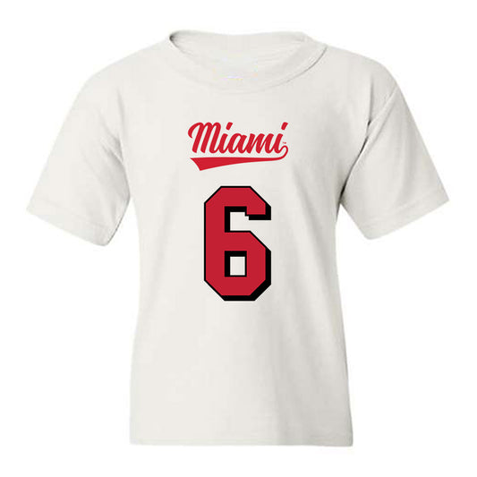 Miami of Ohio - NCAA Football : Caleb Heavner - 2024 Replica Shersey Youth T-Shirt-0