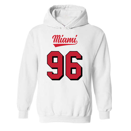Miami of Ohio - NCAA Football : Carmine Orozco - 2024 Replica Shersey Hooded Sweatshirt-0