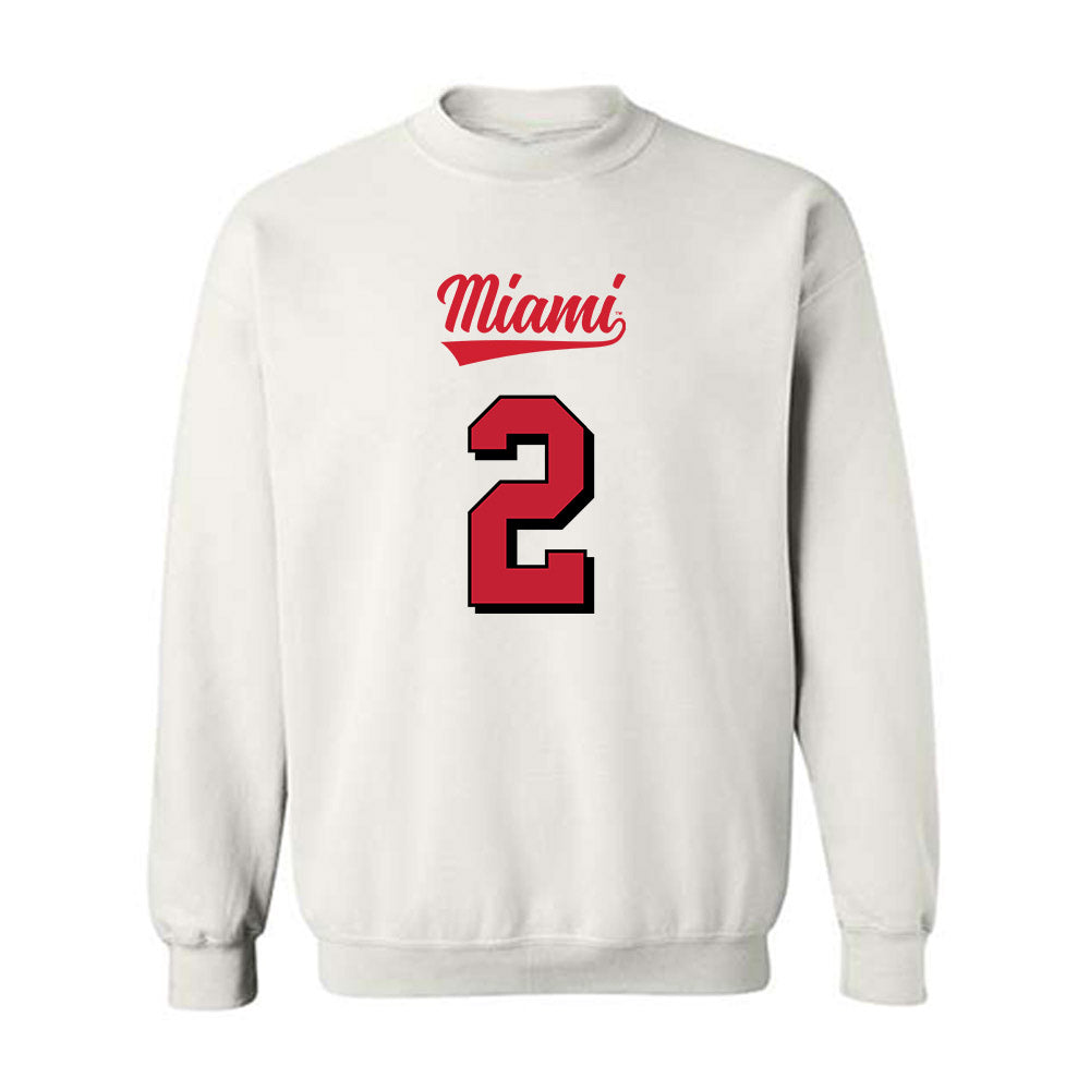 Miami of Ohio - NCAA Football : Jackson Pons - 2024 Replica Shersey Crewneck Sweatshirt-0
