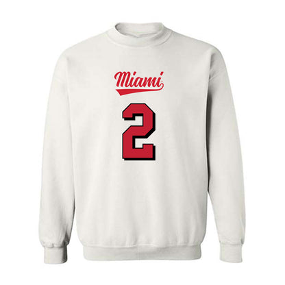 Miami of Ohio - NCAA Football : Jackson Pons - 2024 Replica Shersey Crewneck Sweatshirt-0