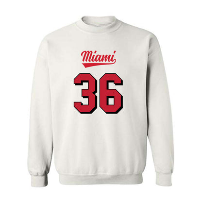 Miami of Ohio - NCAA Football : Tommy Thies - 2024 Replica Shersey Crewneck Sweatshirt-0