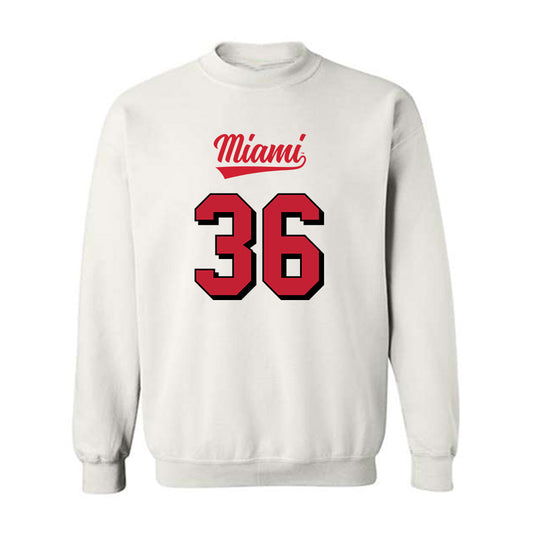 Miami of Ohio - NCAA Football : Tommy Thies - 2024 Replica Shersey Crewneck Sweatshirt-0