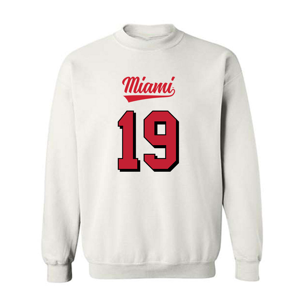 Miami of Ohio - NCAA Football : Luke Berry - 2024 Replica Shersey Crewneck Sweatshirt-0