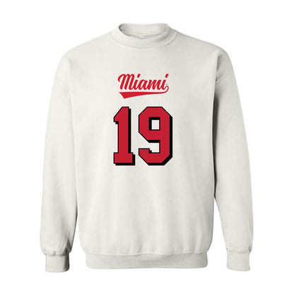 Miami of Ohio - NCAA Football : Luke Berry - 2024 Replica Shersey Crewneck Sweatshirt-0