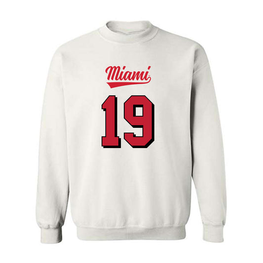 Miami of Ohio - NCAA Football : Luke Berry - 2024 Replica Shersey Crewneck Sweatshirt-0