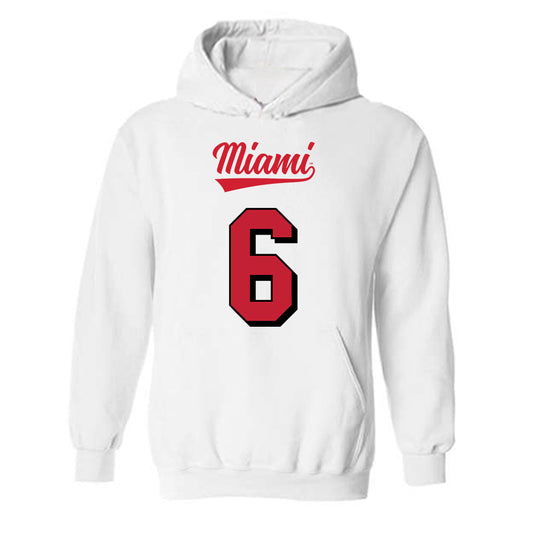 Miami of Ohio - NCAA Football : Adrian Walker Jr - 2024 Replica Shersey Hooded Sweatshirt-0